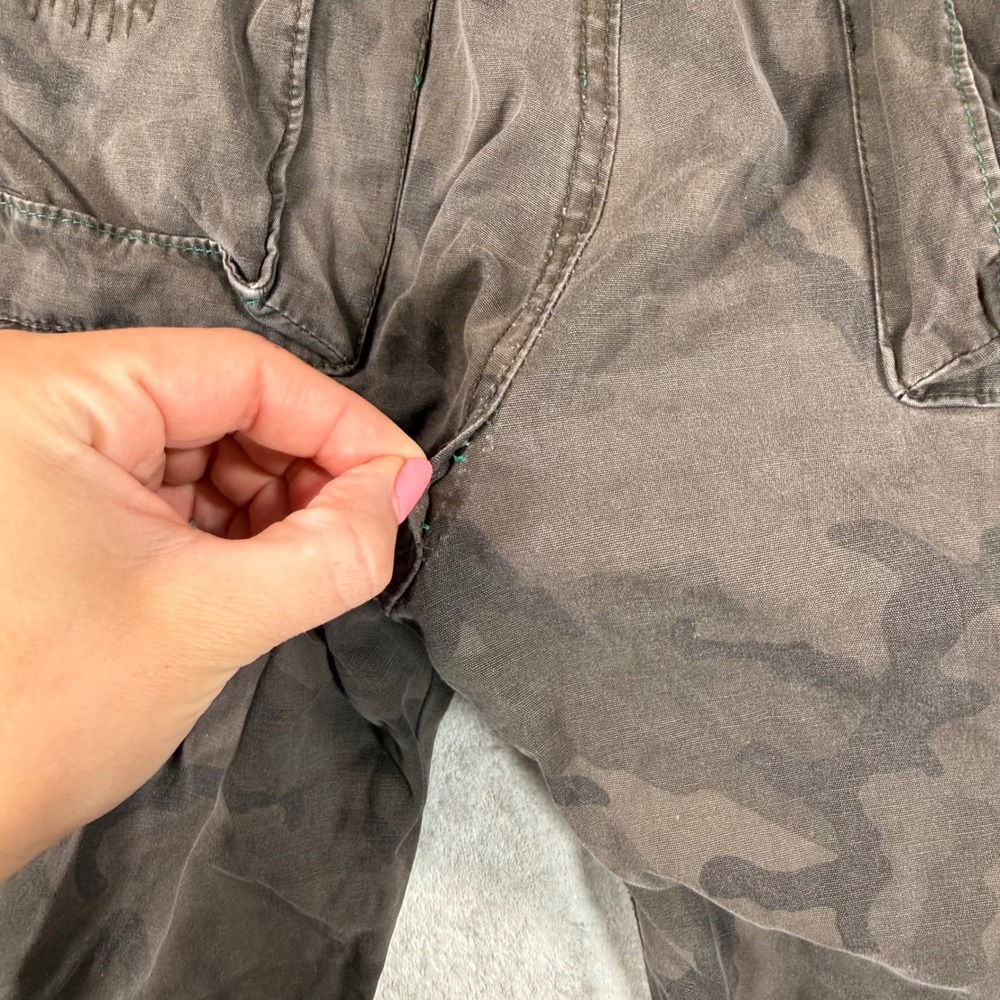 Point Zero Pants Mens 40 Gray Camo Cargo Y2K Distressed Relaxed Fit Utility - Picture 6 of 12